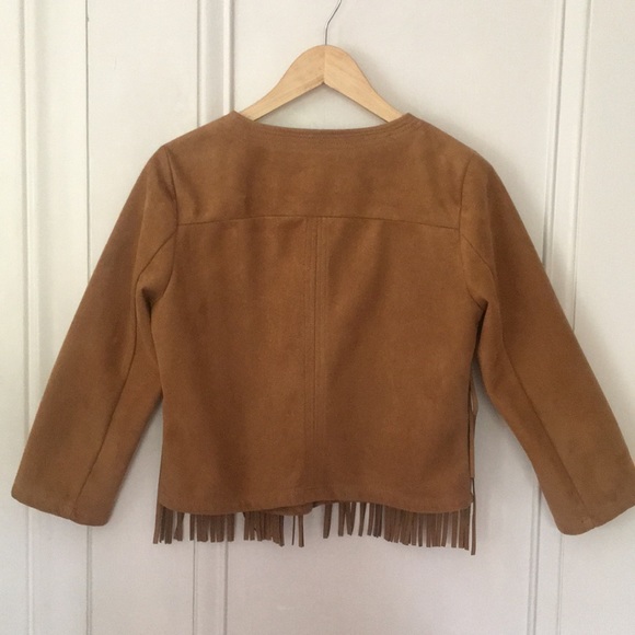 Western-Inspired Cropped Jacket with Tassles - Picture 3 of 3